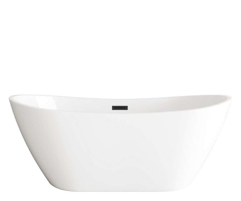 Elegant Lighting - BT10372GW-MBK - Soaking Bathtub - Ines