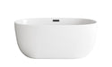 Elegant Lighting - BT10754GW-MBK - Soaking Bathtub - Allegra