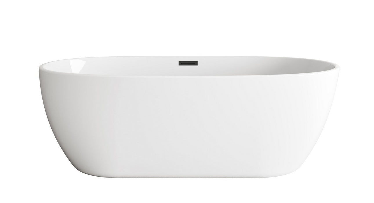 Elegant Lighting - BT10770GW-MBK - Soaking Bathtub - Allegra