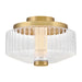 Fredrick Ramond - FR41463LCB - LED Flush Mount - Reign - Lacquered Brass