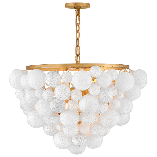 Marabel LED Chandelier Distressed Brass