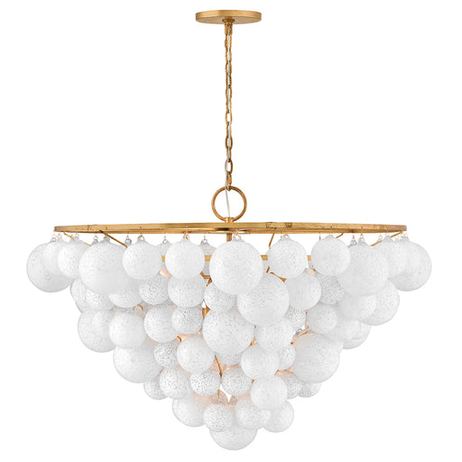 Marabel LED Chandelier Distressed Brass