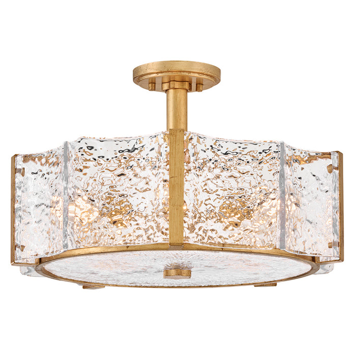 Fredrick Ramond - FR41603DA - LED Semi-Flush Mount - Florian - Distressed Brass