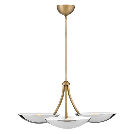 Glenn LED Chandelier Heritage Brass