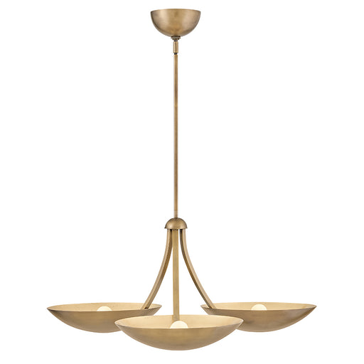 Glenn LED Chandelier Heritage Brass