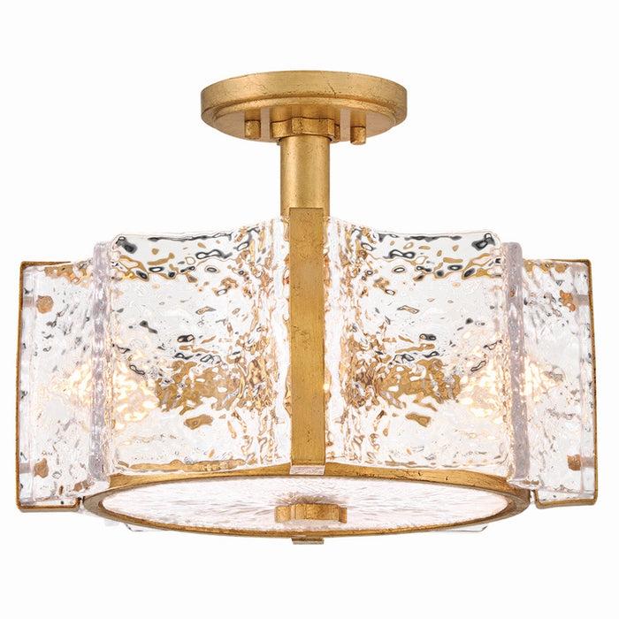 Fredrick Ramond - FR41601DA - LED Semi-Flush Mount - Florian - Distressed Brass