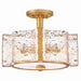 Fredrick Ramond - FR41601DA - LED Semi-Flush Mount - Florian - Distressed Brass
