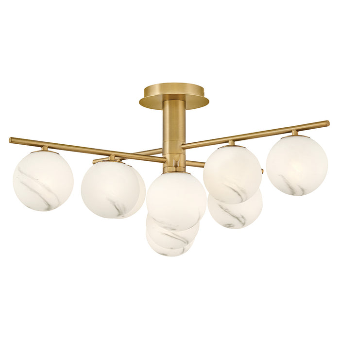 Fredrick Ramond - FR41903LCB - LED Semi-Flush Mount - Selene - Lacquered Brass