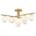 Fredrick Ramond - FR41903LCB - LED Semi-Flush Mount - Selene - Lacquered Brass