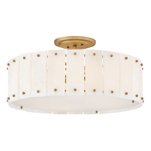 Simone LED Semi-Flush Mount Burnished Gold