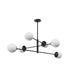 Hunter - 13209 - Six Light Chandelier - Hepburn - Matte Black