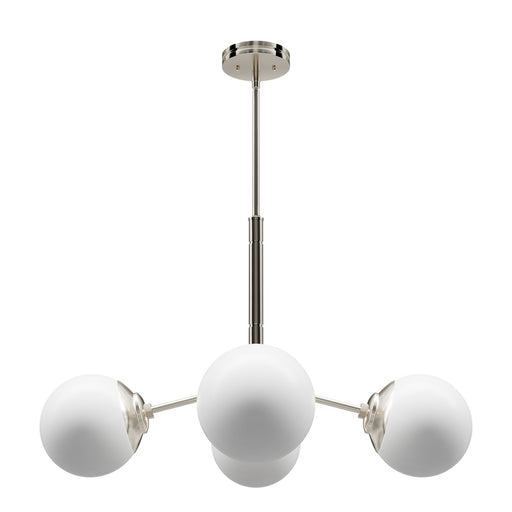 Hunter - 13210 - Four Light Chandelier - Hepburn - Brushed Nickel