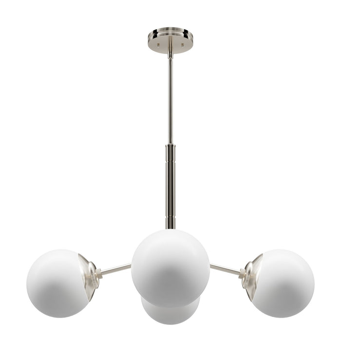 Hunter - 13210 - Four Light Chandelier - Hepburn - Brushed Nickel