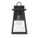 Hunter - 46054 - One Light Outdoor Wall Mount - Ivory Dusk - Matte Black
