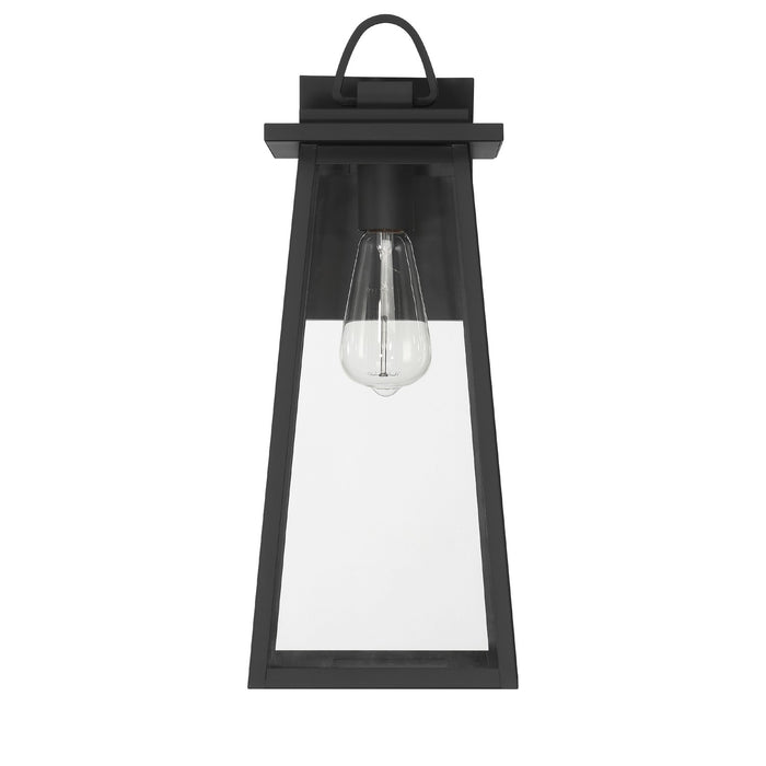 Hunter - 46055 - One Light Outdoor Wall Mount - Ivory Dusk - Matte Black