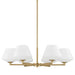 Hunter - 48097 - Six Light Chandelier - Celestial Valley - Alturas Gold