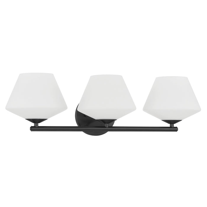 Hunter - 48109 - Three Light Vanity - Celestial Valley - Matte Black