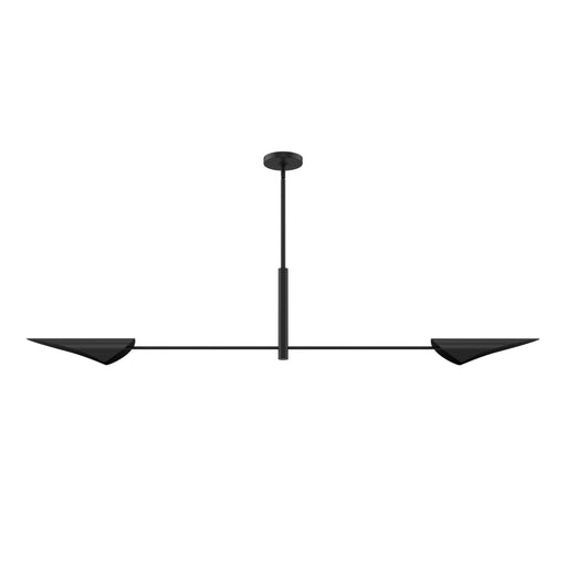 Merian Two Light Linear Chandelier Matte Black