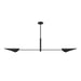 Hunter - 48142 - Two Light Linear Chandelier - Merian - Matte Black
