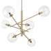 Hunter - 48170 - Six Light Chandelier - Farling - Alturas Gold