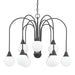 Hunter - 48199 - Nine Light Chandelier - Valadon - Matte Black