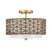 Hunter - 48211 - Two Light Semi Flush Mount - Laila - Luxe Gold