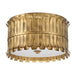 Hunter - 48258 - Three Light Flush Mount - Valdaz - Brushed Luxe Gold