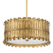 Hunter - 48259 - Three Light Pendant - Valdaz - Brushed Luxe Gold