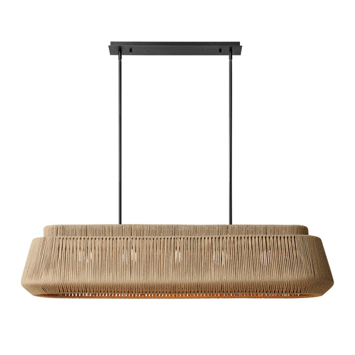 Eco Five Light Linear Pendant Matte Black