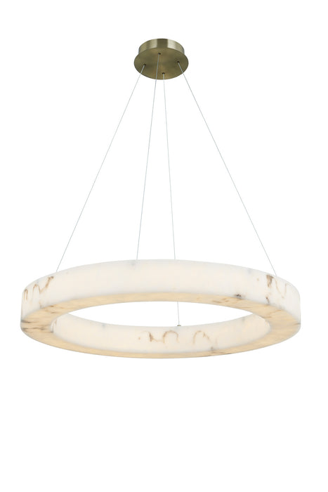 Justice Designs - FAL-8223-BRSS - LED Pendant - LumenAria - Brushed Brass