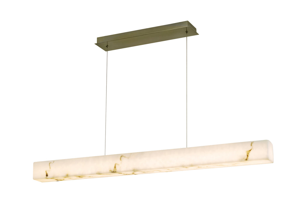 Justice Designs - FAL-8239-BRSS - LED Linear Pendant - LumenAria - Brushed Brass