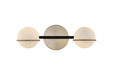 Justice Designs - FSN-4162-OPAL-MBBR - LED Bath Bar - Fusion - Matte Black w/ Brass