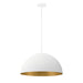 Justice Designs - NSH-9841-MTGD - Three Light Pendant - Matte White w/ Champagne Gold