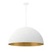 Justice Designs - NSH-9842-MTGD - Five Light Pendant - Matte White w/ Champagne Gold