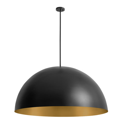 Eight Light Pendant Matte Black w/ Champagne Gold