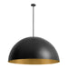 Justice Designs - NSH-9847-CBGD - Eight Light Pendant - Matte Black w/ Champagne Gold