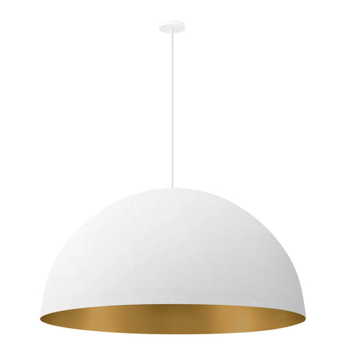 Eight Light Pendant Matte White w/ Champagne Gold