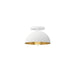 Justice Designs - NSH-9849-MTGD - One Light Semi-Flush Mount - Matte White w/ Champagne Gold