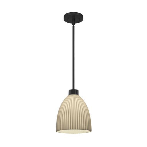 Porcelina One Light Pendant Matte Black