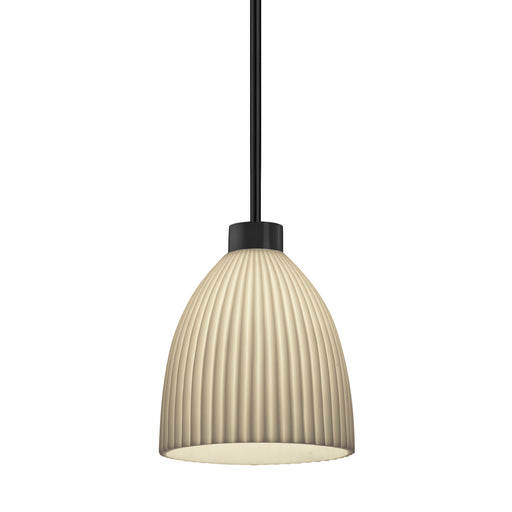 Porcelina One Light Pendant Matte Black