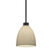 Justice Designs - PNA-8844-18-PLET-MBLK-RIGID - One Light Pendant - Porcelina - Matte Black