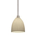 Justice Designs - PNA-8844-18-PLET-NCKL-RIGID - One Light Pendant - Porcelina - Brushed Nickel