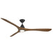 Modern Forms Fans - FR-D2504-72L-MB/DK - 72" Ceiling Fan - Carve - Matte Black/Distressed Koa