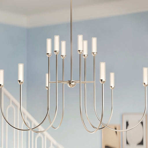 Moraine LED Chandelier Polished Nickel
