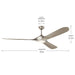 Kichler - 310680NI - 80"Ceiling Fan - Mylo - Painted Brushed Nickel