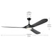 Kichler - 310680SBK - 80"Ceiling Fan - Mylo - Satin Black