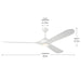 Kichler - 310680WH - 80"Ceiling Fan - Mylo - White