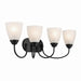 Kichler - 45640BK - Four Light Bath - Jolie - Black