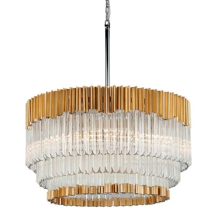 Corbett Lighting - 220-48-GL/SS - Eight Light Chandelier - Charisma - Gold Leaf/Stainless Steel