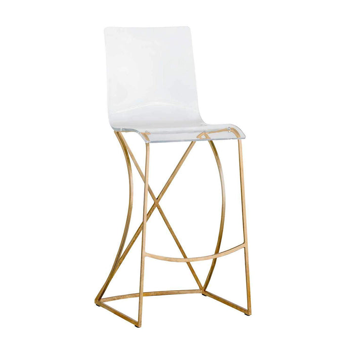 Gabby - SCH-151340 - Bar Height Stool - Johnson - Antique Gold|Clear Acrylic